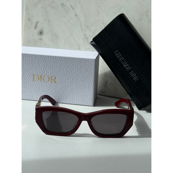 NEW Dior MissDior S1F Cat Eye Sunglasses Burgundy Red